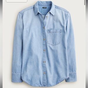 J. Crew Garçon Classic Chambray Shirt in Storm wash size 8